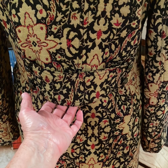 Free People Tapestry Long Coat, Multi, Size 6 - Picture 8 of 13